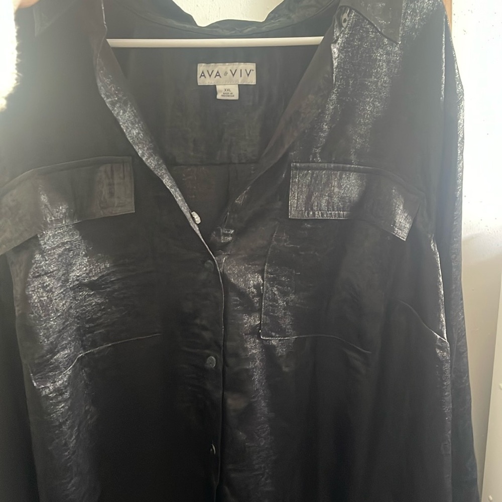 Black metalic like dress